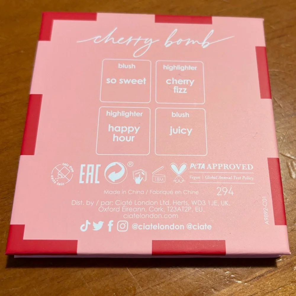 Ciate London Cherry Bomb Blush & Highlighter Palette - Picture 9 of 16